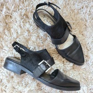 Matisse Hutton Cow Hair Flat Black Sz 7.5